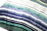 Colorful, Polished Rainbow Fluorite Slab #264638-1